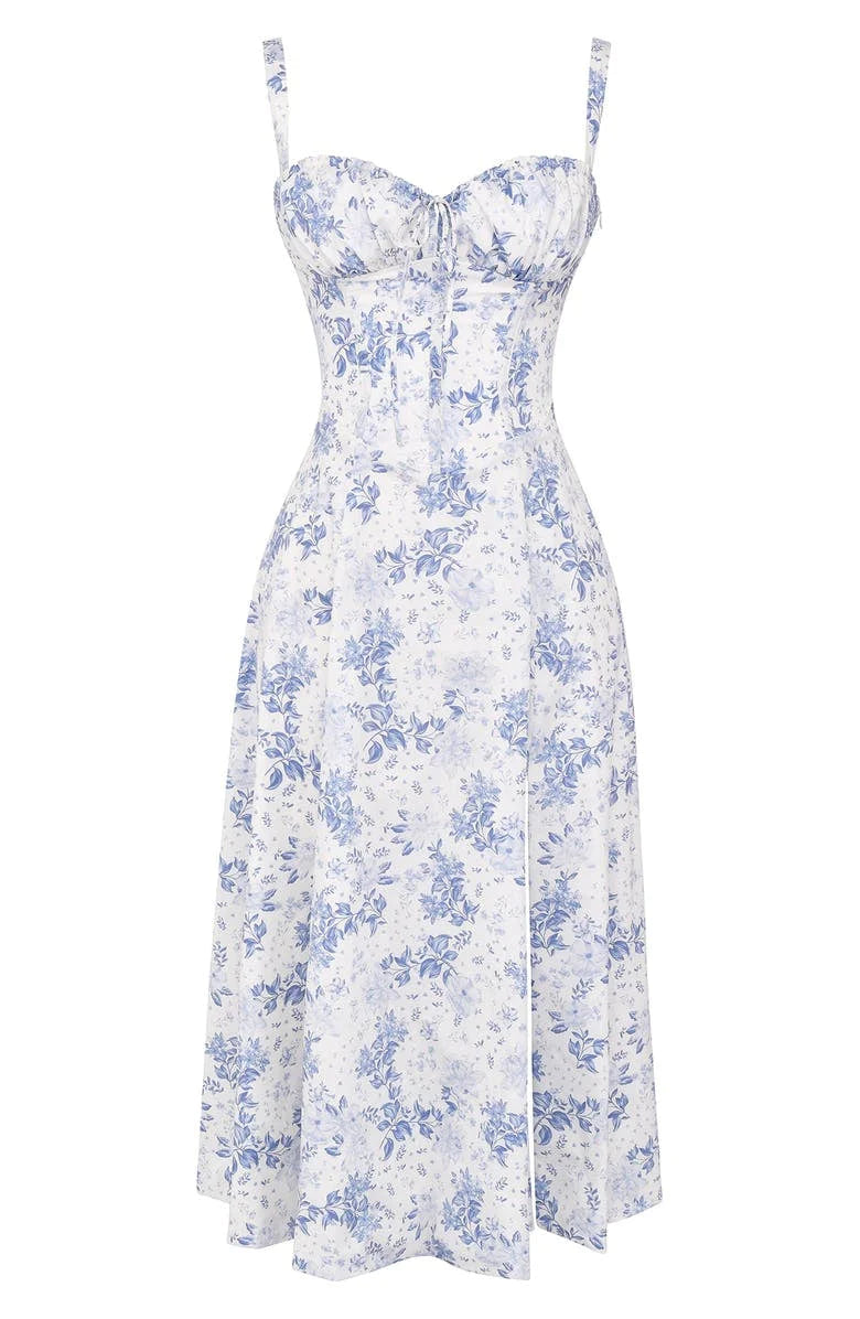 Floral Bustier Midriff Waist Shaper Dress (Buy 2 Free Shipping